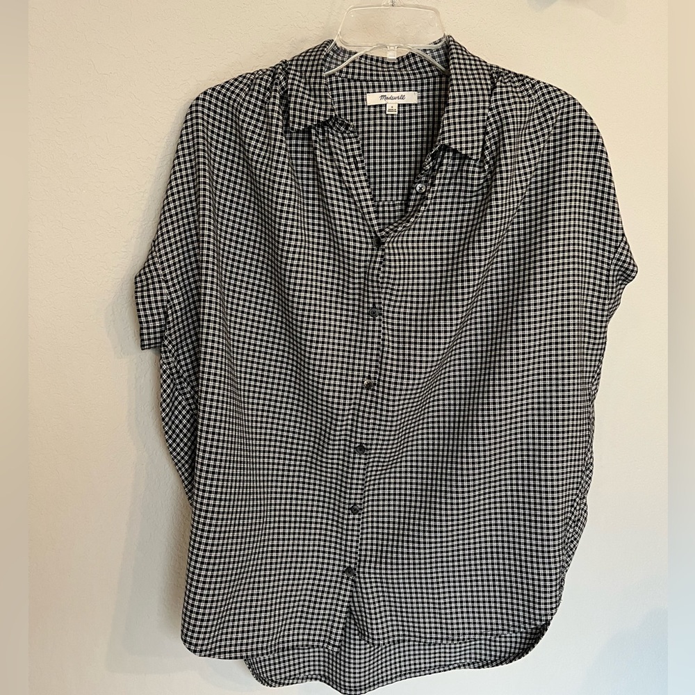 Madewell Gingham Boxy Oversized Shirt
